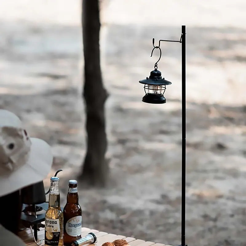 Portable Detachable Camping Lantern Stand with Adjustable Base
