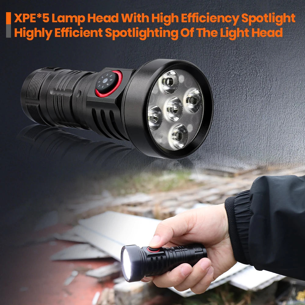 SKYRAY SP20 1500 Lumen LED Flashlight - Rechargeable High Power Torch for NZ Hunting