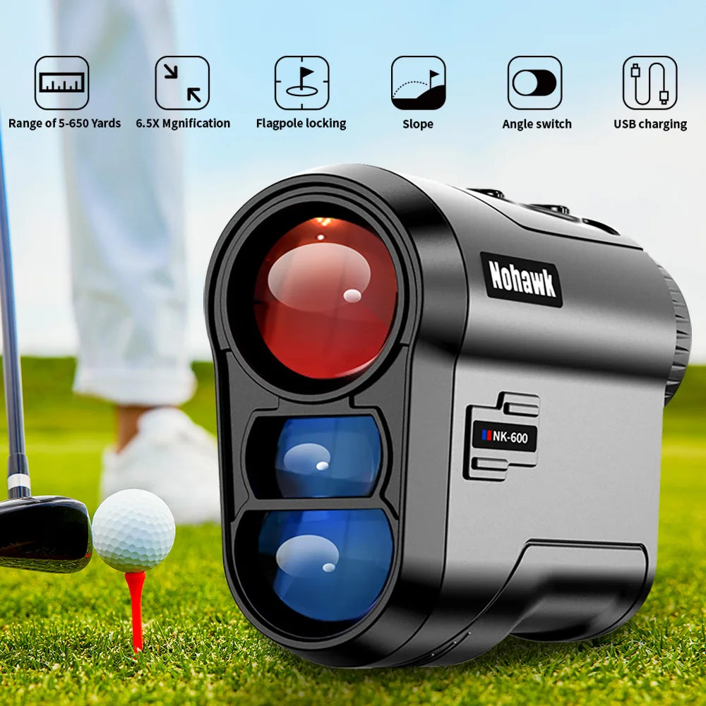 NOHAWK Laser Rangefinder – USB Rechargeable with Slope Compensation for Hunting and Outdoor Adventures