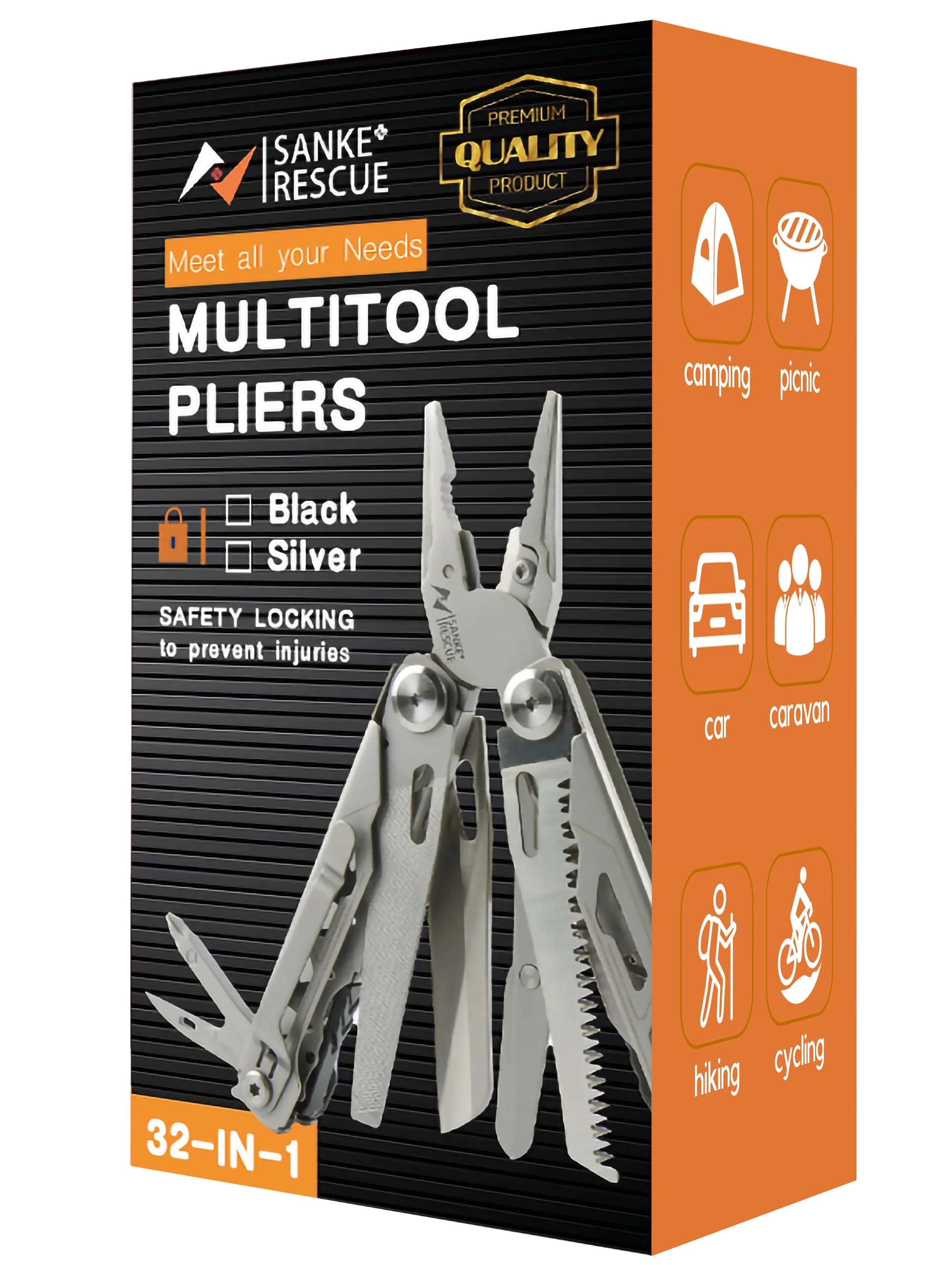 SANKE RESCUE Industrial Multi-tool Pliers Set with Crimping Tool for EDC and Survival