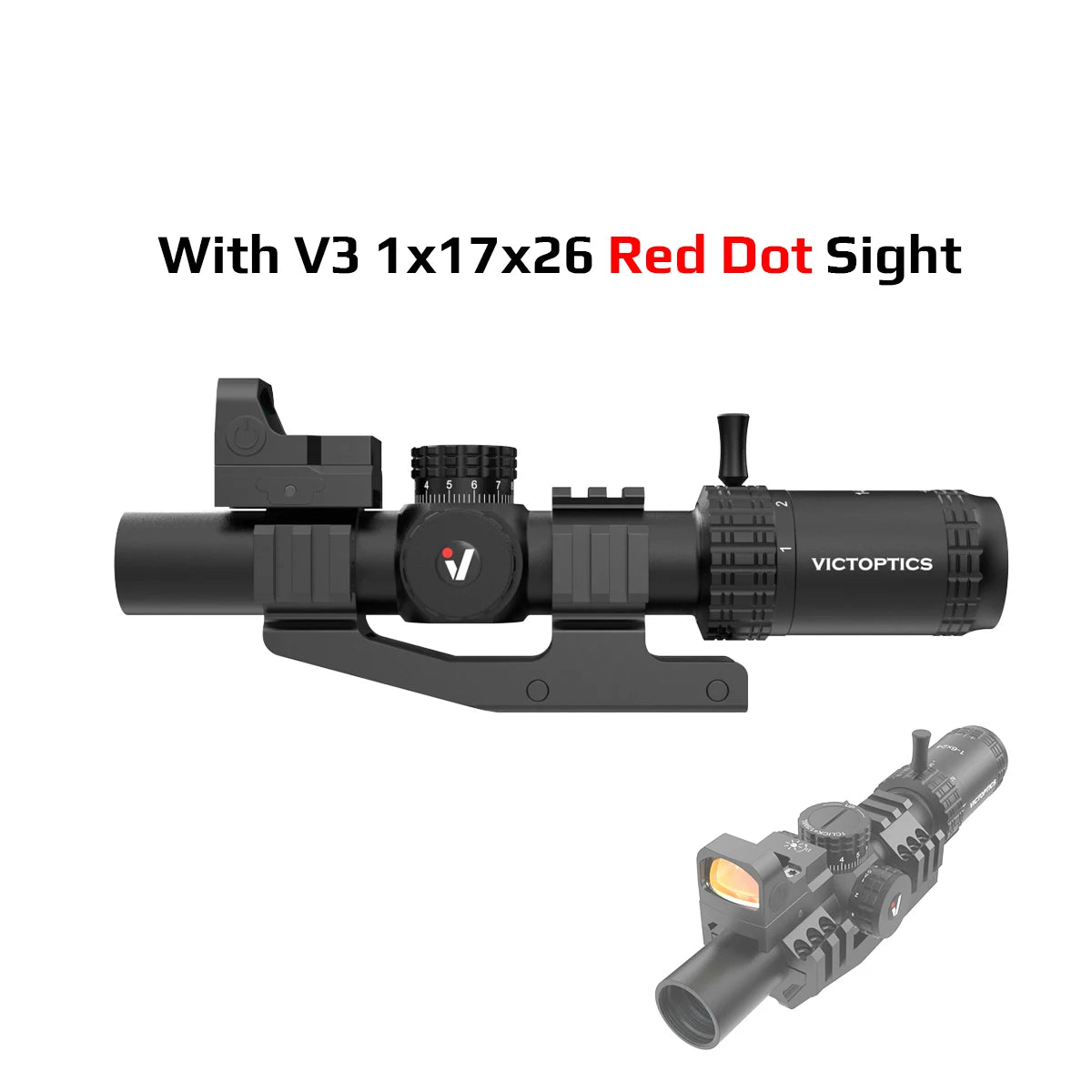 VICTOPTICS S6 1-6×24i LPVO Rifle Scope - Fiber Reticle with Ultra Bright Dot for AR Series