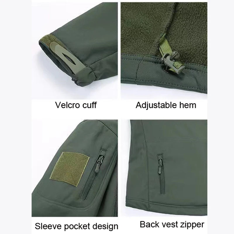 MAZEROUT Men's Winter Softshell Jacket & Cargo Trousers S-5XL