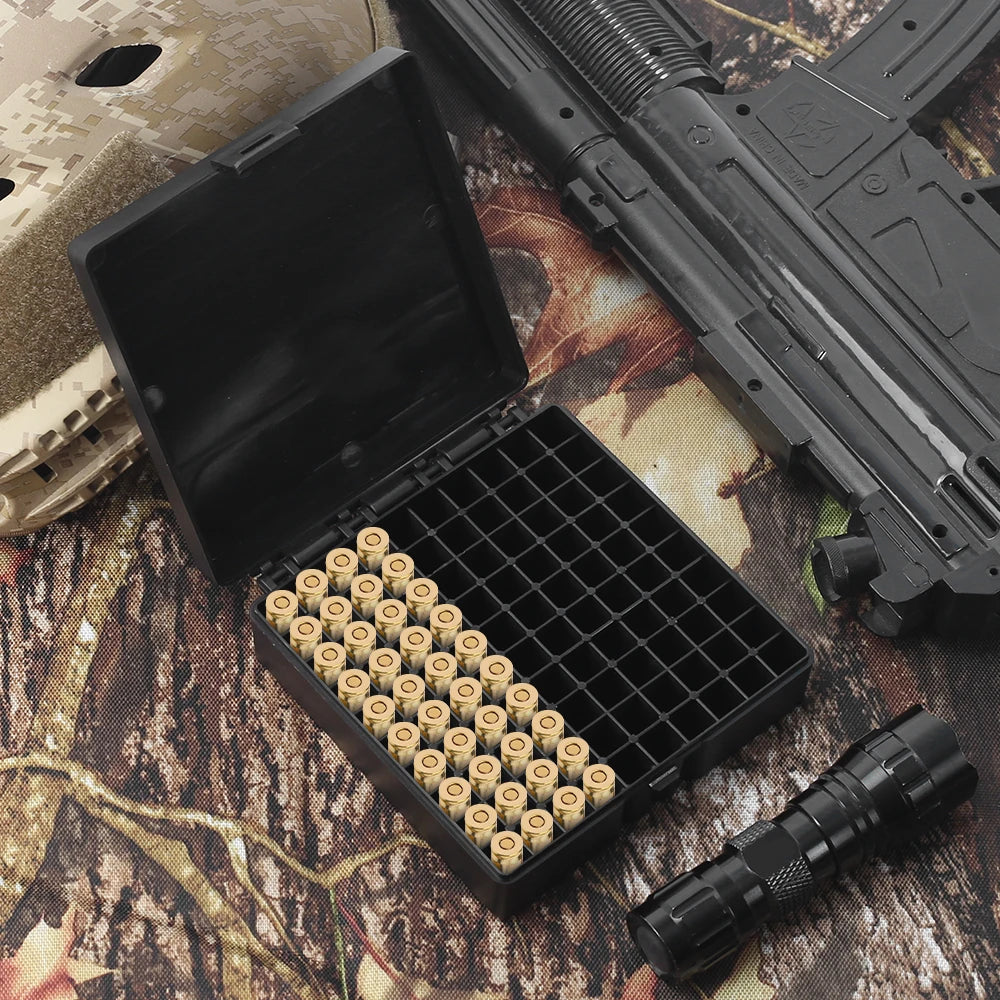 AIRSSON Bullet Box – 50/99 Round Ammo Storage Case for 9mm, .223/5.56mm, 7.62x39mm