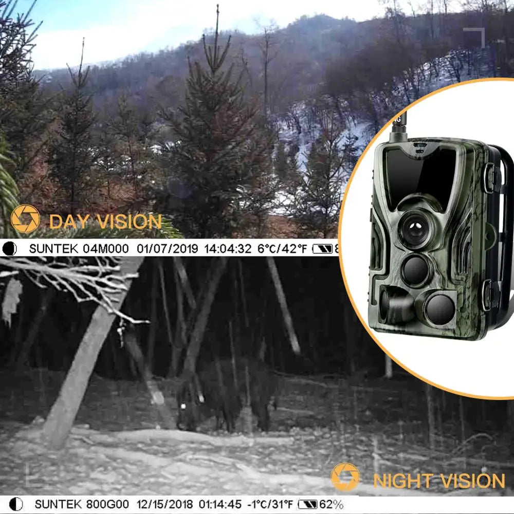 HC-801LTE 4G Trail Camera 20MP with MMS/SMTP – Infrared Wildlife Photo Trap