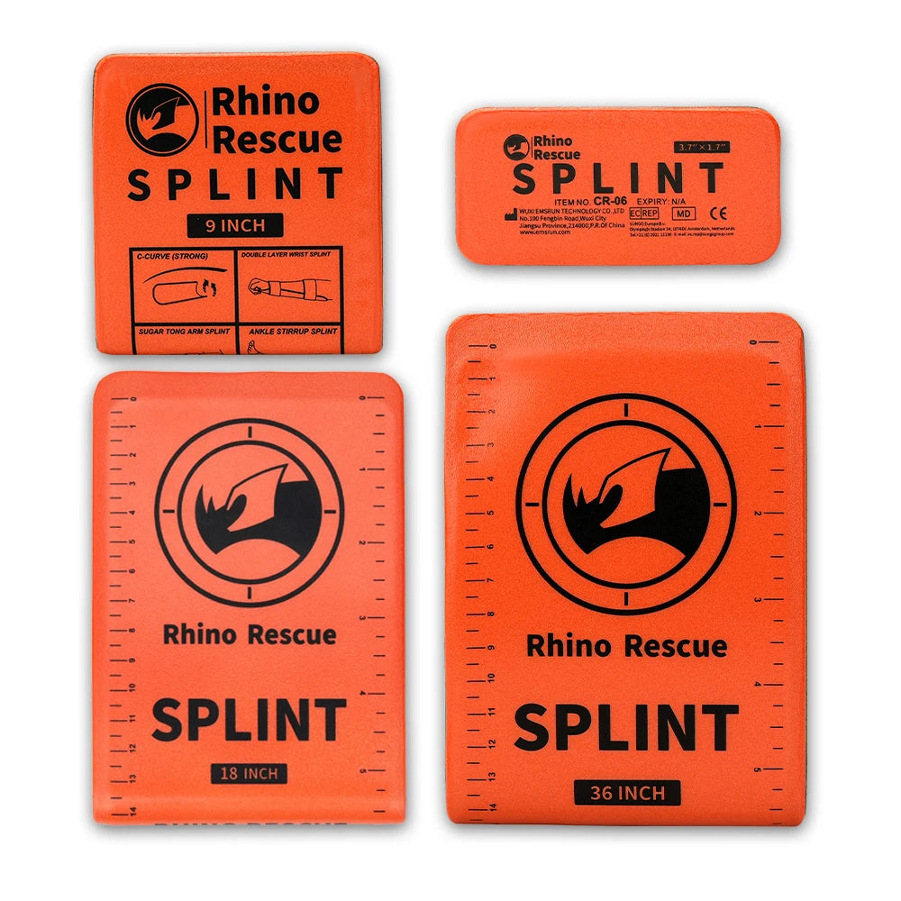 RHINO RESCUE Tactical Splint Kit Reusable First Aid Immobiliser for Field & Survival Use