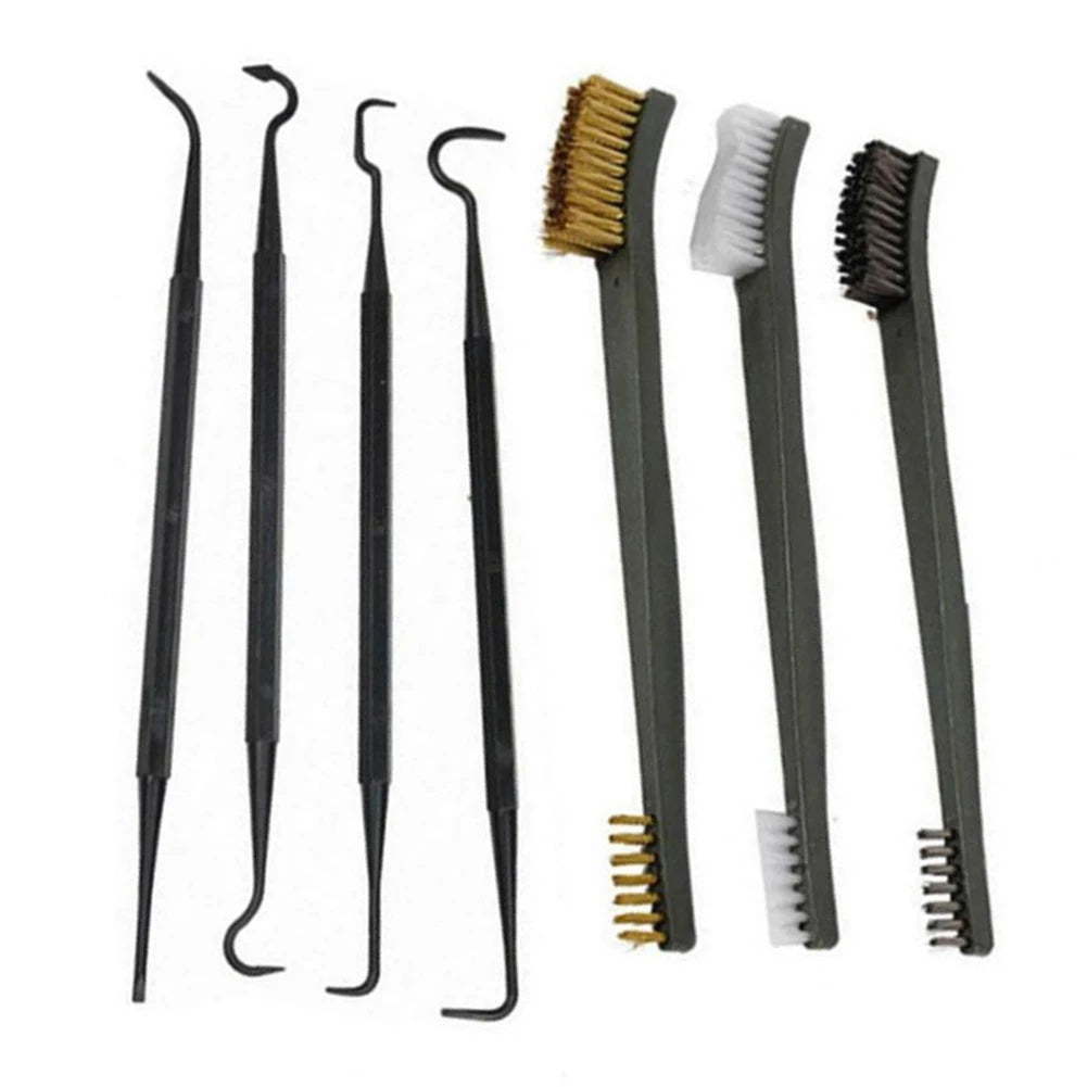 10-Piece Rifle & Pistol Cleaning Kit – .22 Cal, 5.56mm, .223, 22LR Gun Cleaner for Hunting & Airsoft
