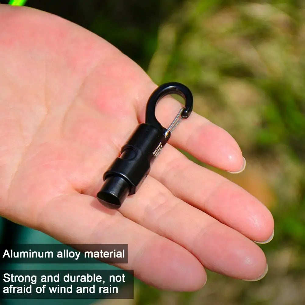 Aluminum Alloy Tent Rope Buckle – Windproof, Multifunctional Rope Hanger for Camping & Travel