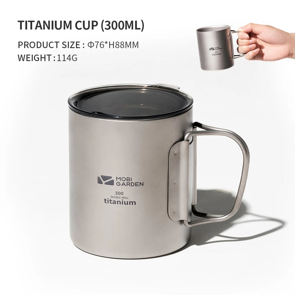 MOBI GARDEN Titanium Camping Cup – Lightweight & Durable for Outdoor Adventures