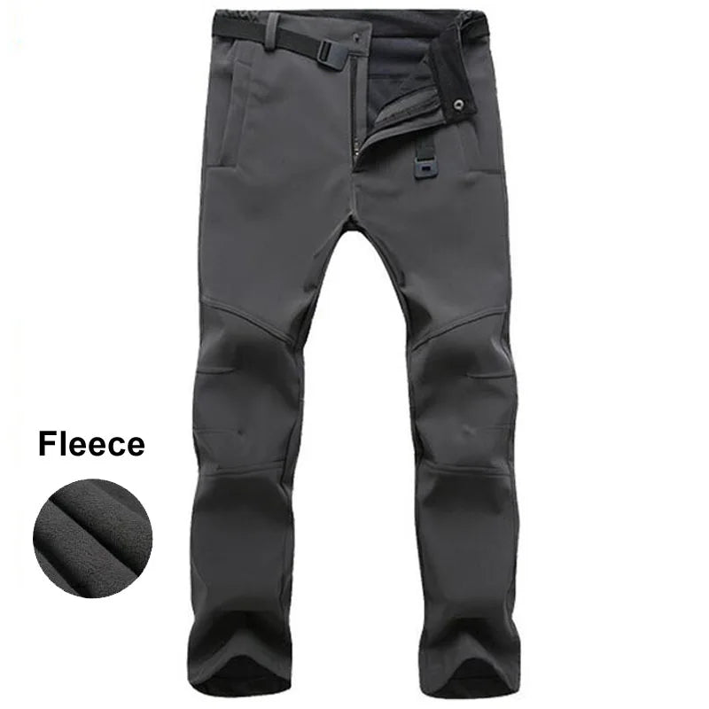 VIKTACTICAL Winter Softshell Thermal Hiking Pants - Fleece-Lined Waterproof Tactical Cargo Trousers