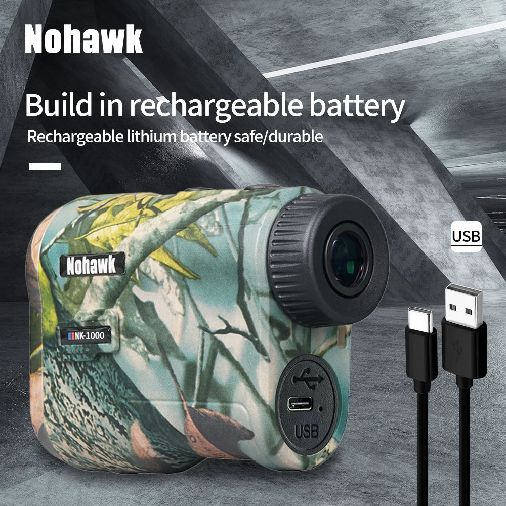 NOHAWK Hunting Laser Rangefinder – 1000m Range with Target Acquisition Technology