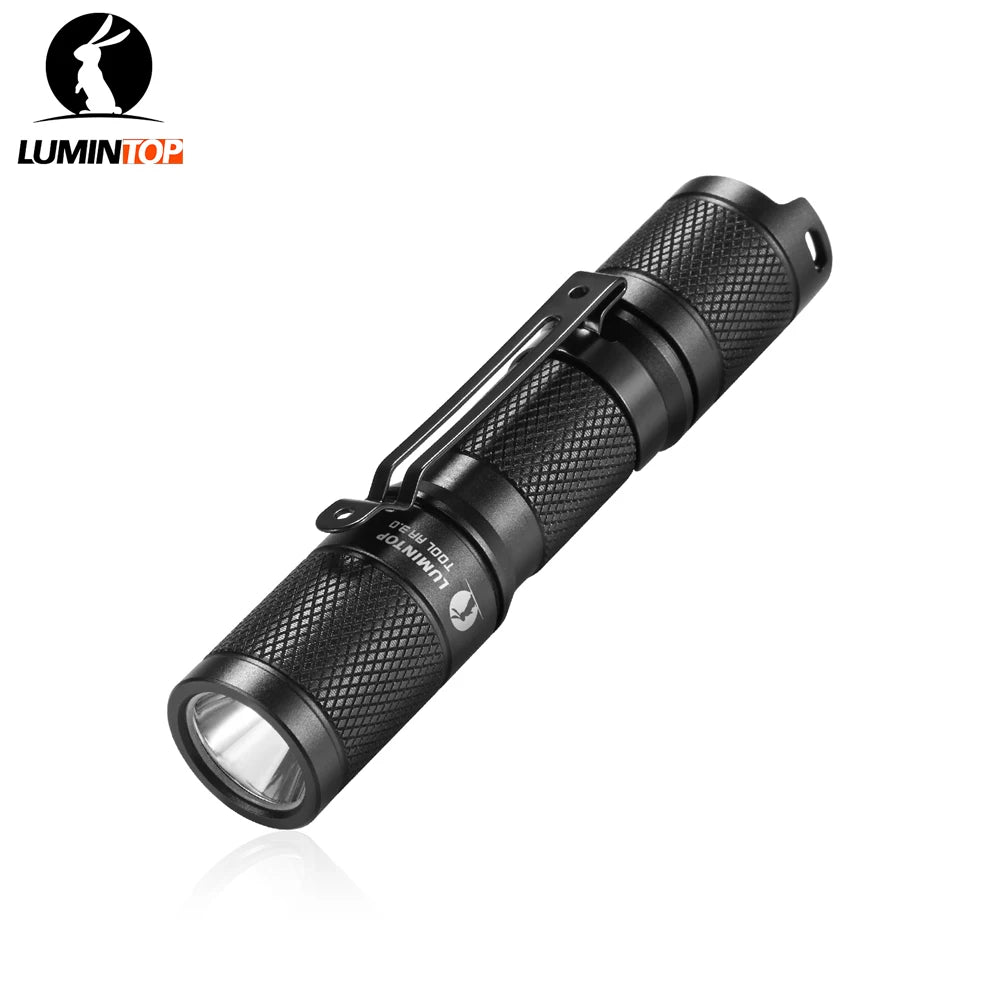 v TOOL AA 3.0 Black EDC Flashlight - 900 Lumen Keychain Torch with AA/14500 Compatibility
