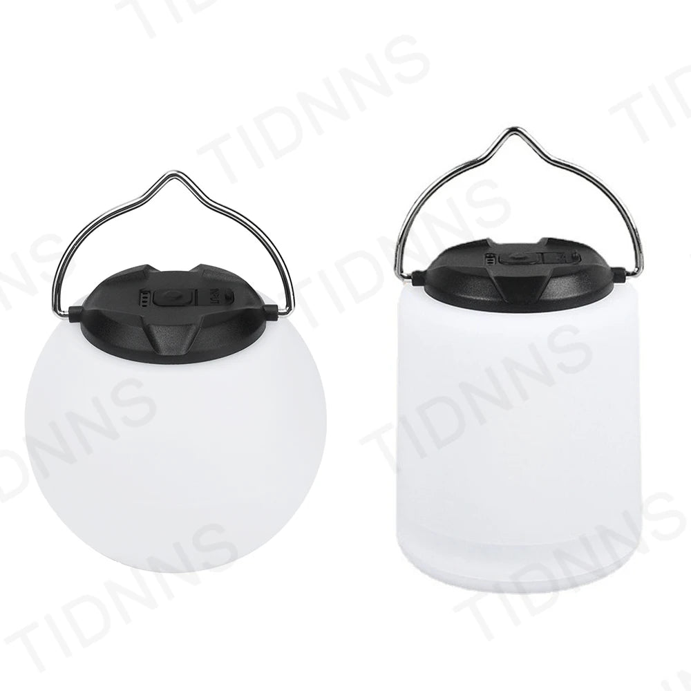 TIDNNS LED Rechargeable Camping Lantern - Portable Light with Built-in Flashlight Function