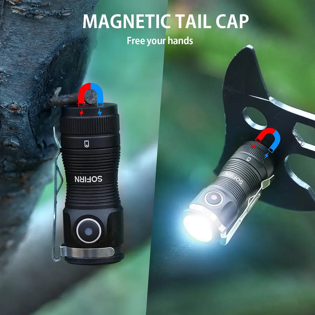 SOFIRN SC13A Anduril Flashlight - 1300 Lumen High CRI Keychain Torch with Advanced UI for NZ Hunting