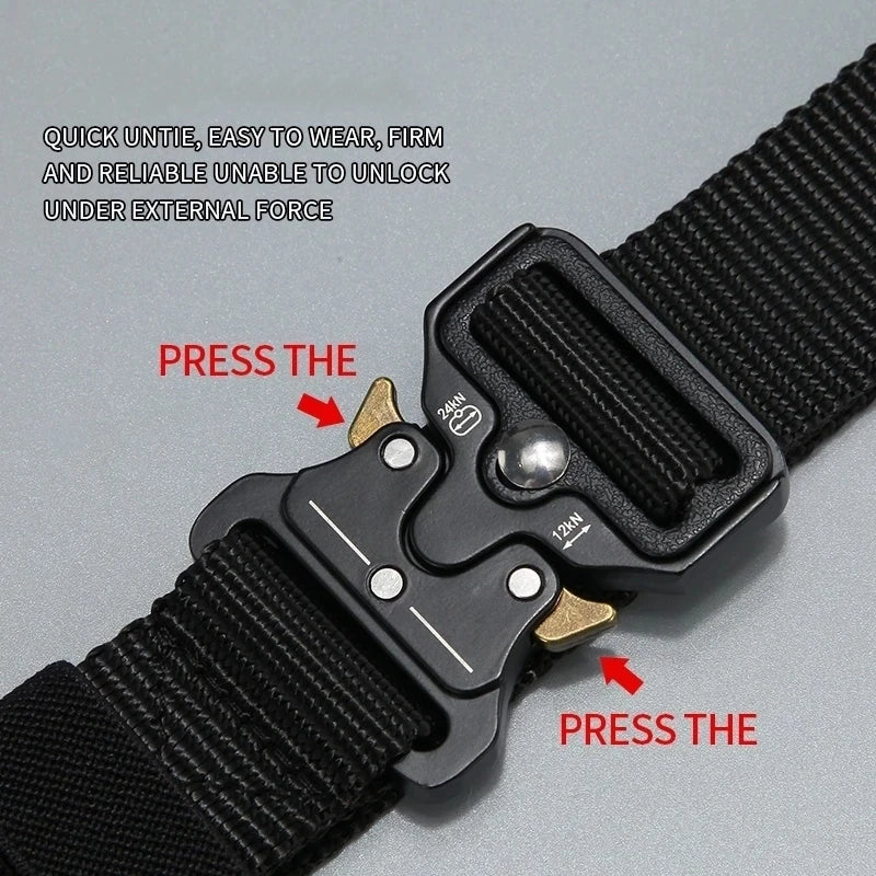 FENRUIEN Tactical Nylon Canvas Belt Multifunctional Buckle