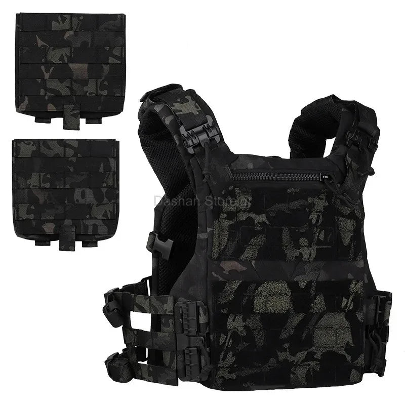 Outdoor Tactical Hunting Vest – K19 MOLLE Plate Carrier with Quick Release, Combat Training