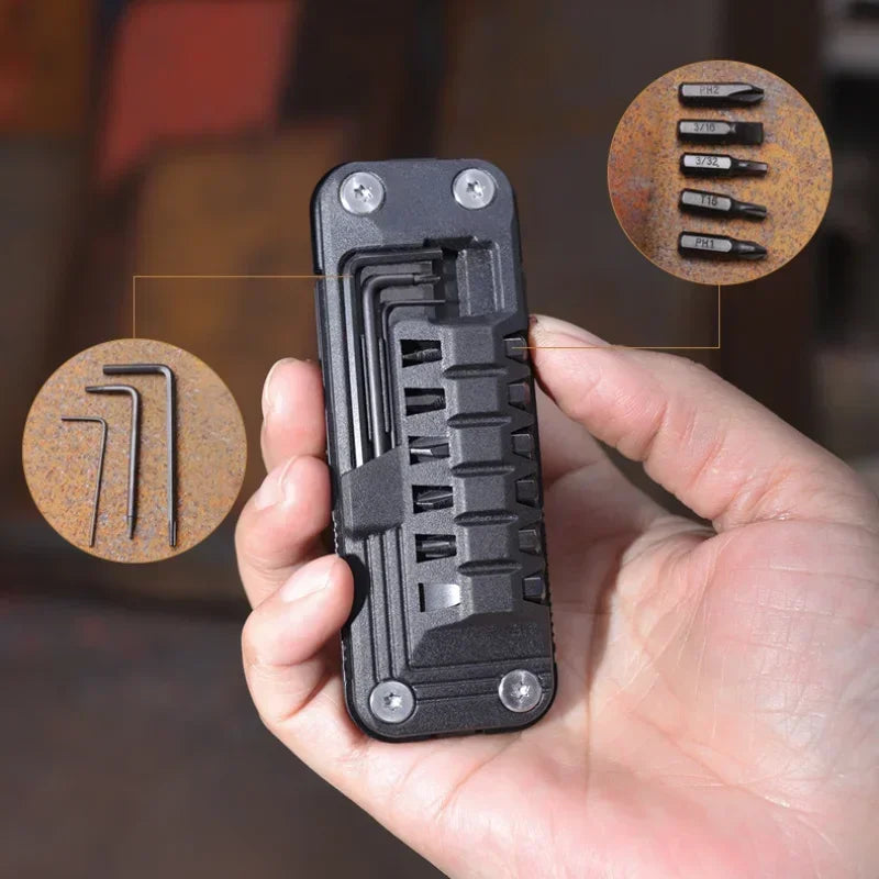 BHBT Mini Multitool Folding Knife with Screwdrivers for EDC and Camping