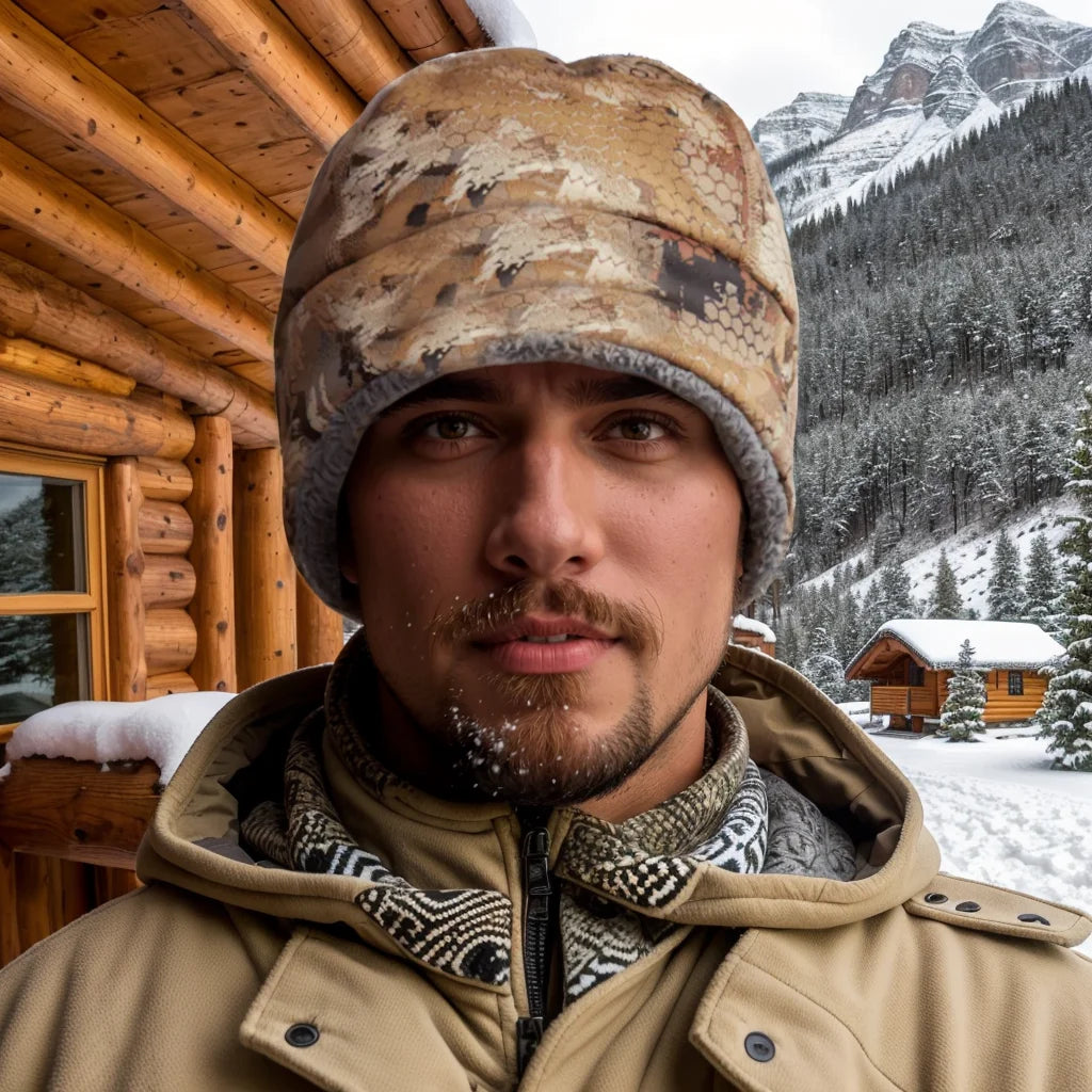 AINFAD Men's Jetstream Insulated Beanie - Three-in-One Fabric Winter Hat with 3M Thinsulate