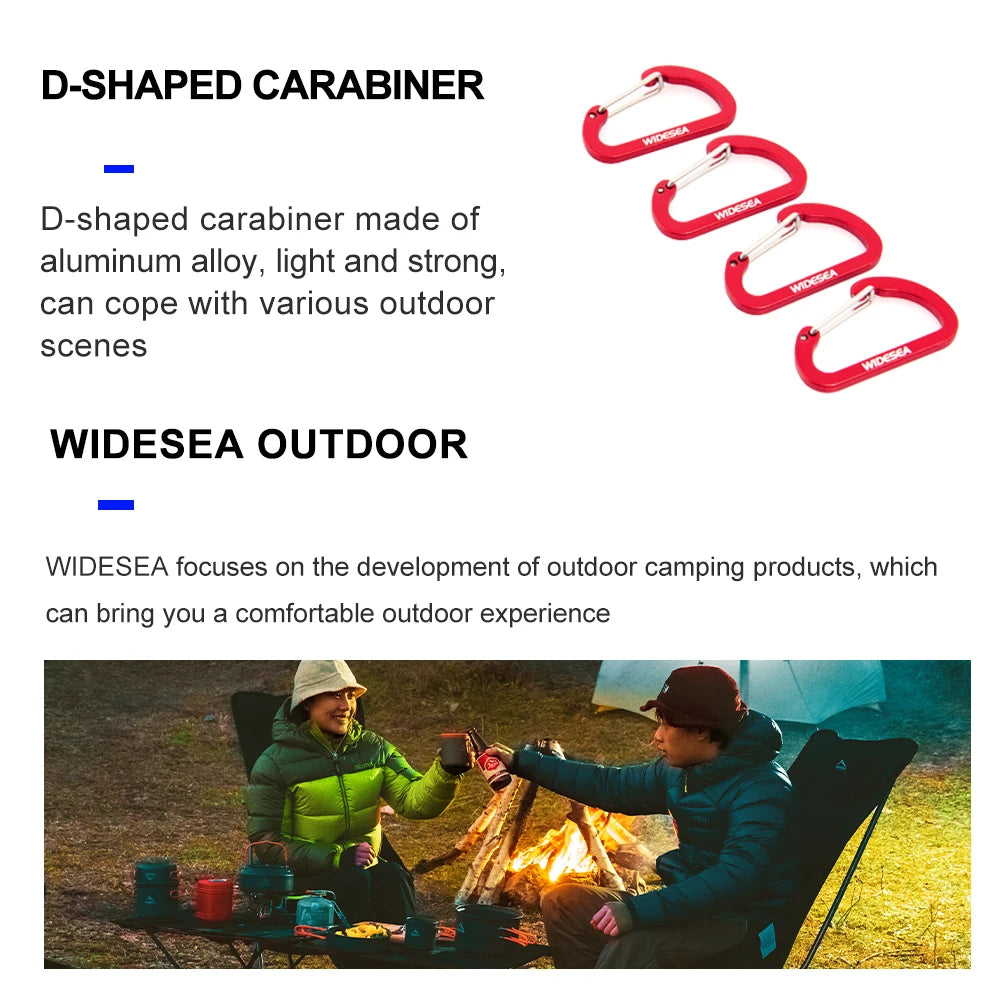 WIDESEA 4pcs Aluminium Alloy Cord Buckles – Essential Tent Accessories for Camping & Hiking