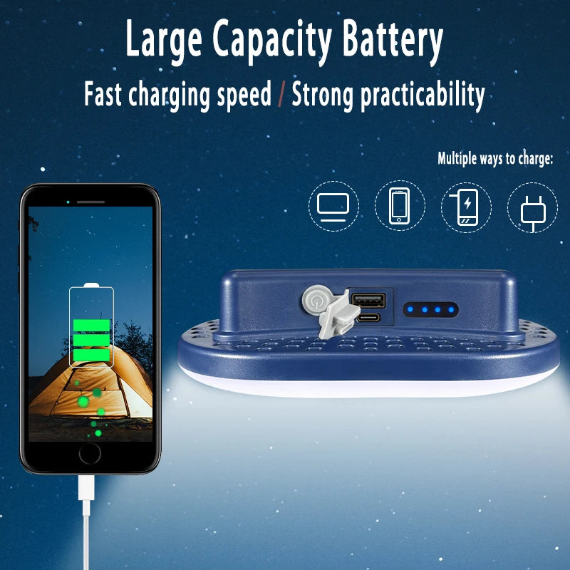 MOSLIGHTING LY01 - 80W Rechargeable Camping Lantern with Zoom Torch & Magnetic Base