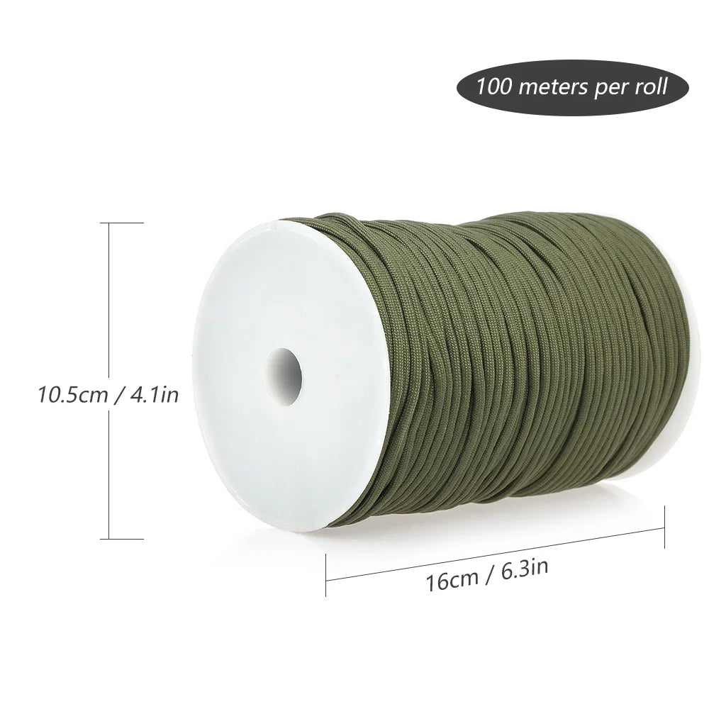 NOBLE EAGLE Military 650 Paracord – 9-Strand 4mm Tactical Survival Rope for Camping