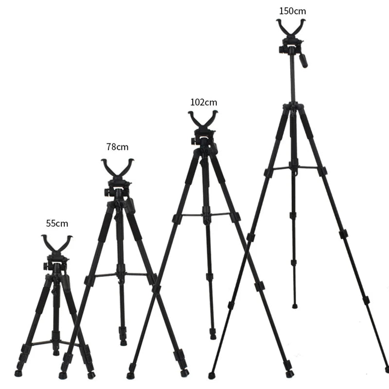 Aluminium Hunting Tripod – Adjustable V Yoke Shooting Rack for Rifles or Cameras