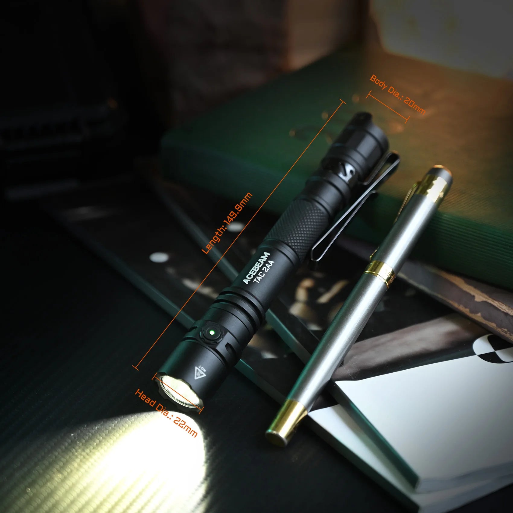 ACEBEAM TAC 2AA Rechargeable EDC Flashlight 1600LM