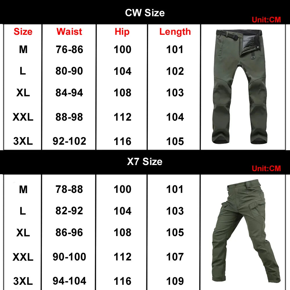 VIKTACTICAL Winter Soft Shell Pants - Fleece-Lined Waterproof Trousers for NZ Alpine Hunting