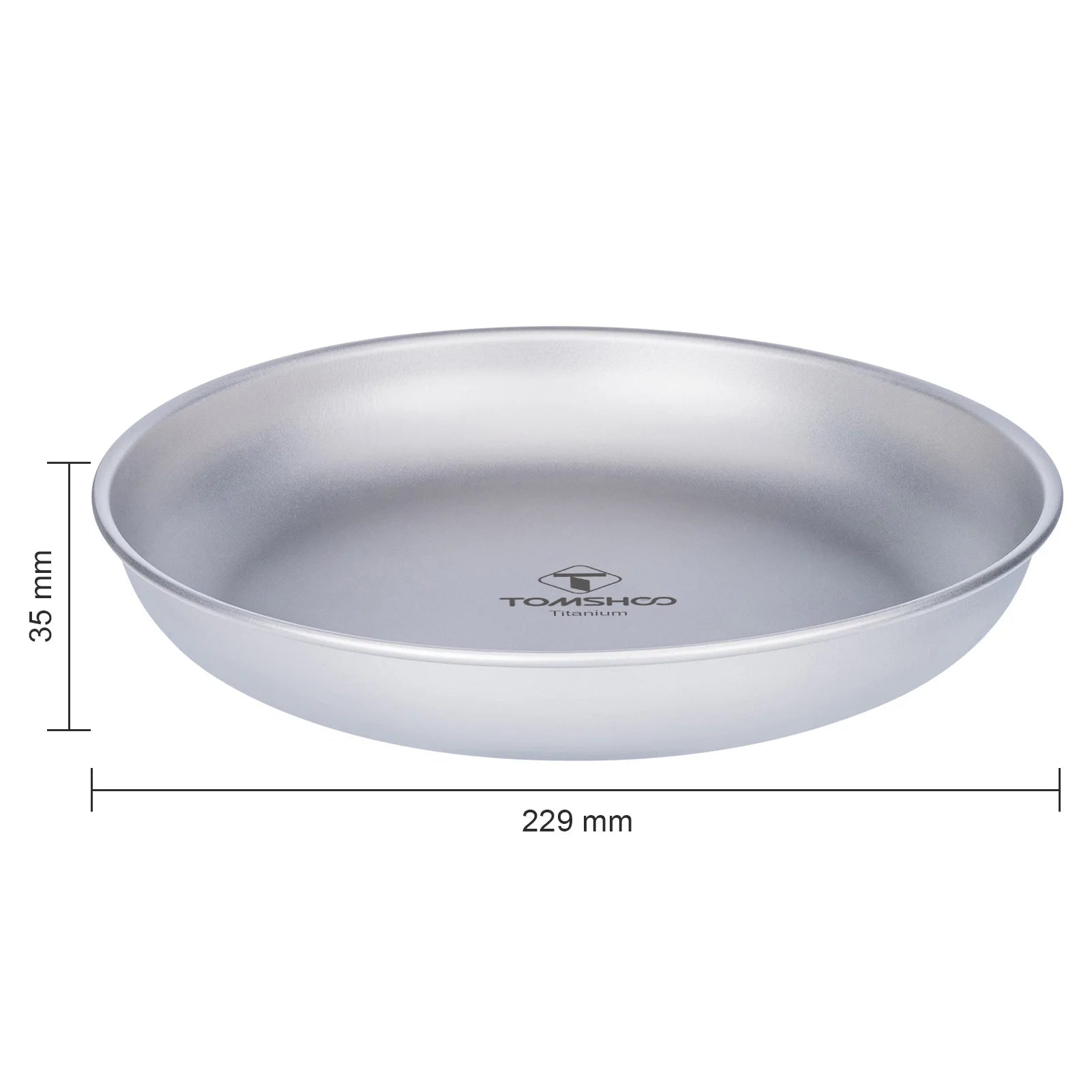 TOMSHOO Titanium Camping Plate – Ultralight & Durable Tableware for Outdoor & Travel