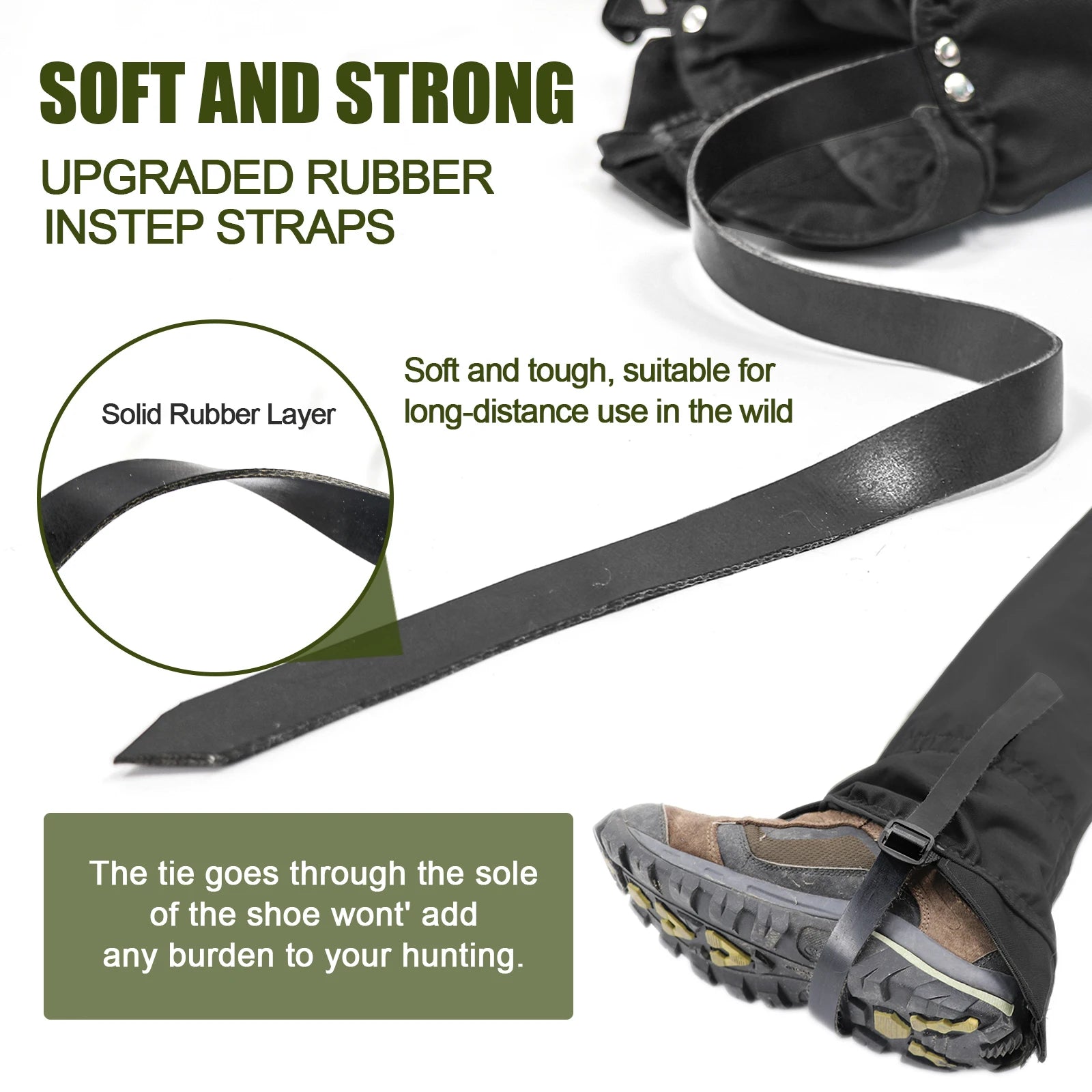 BZTAC Tactical Hunting Leg Gaiters – Waterproof High Knee Protection for Outdoor Hiking