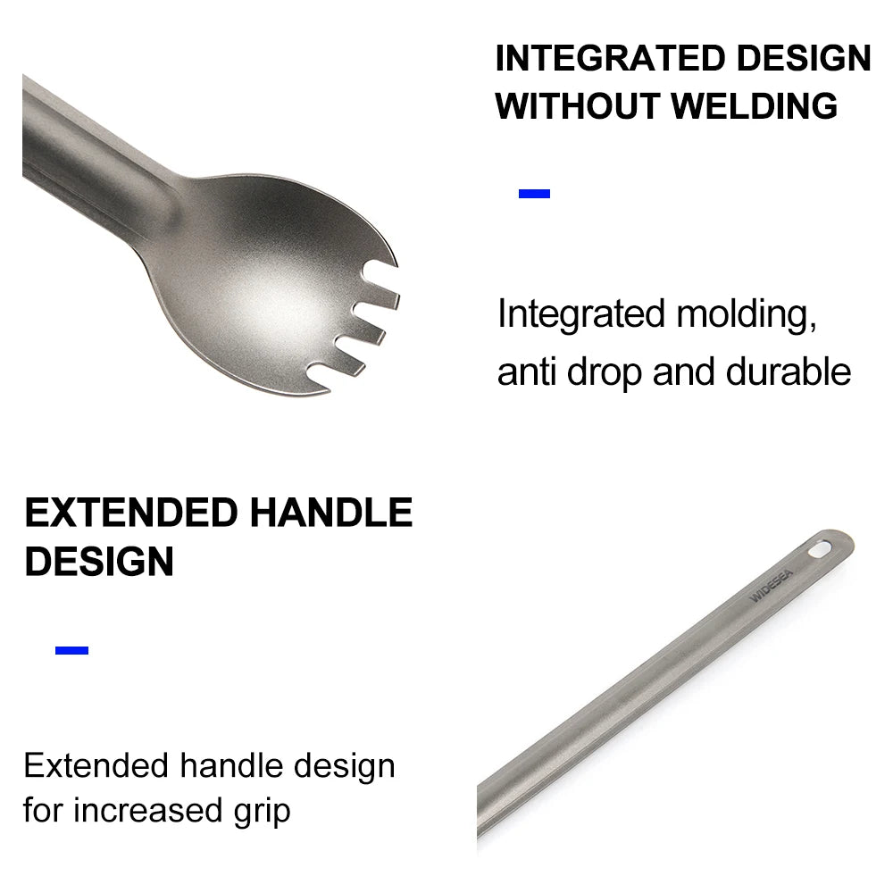 WIDESEA Titanium Spork – Ultralight Camping & Hiking Cutlery