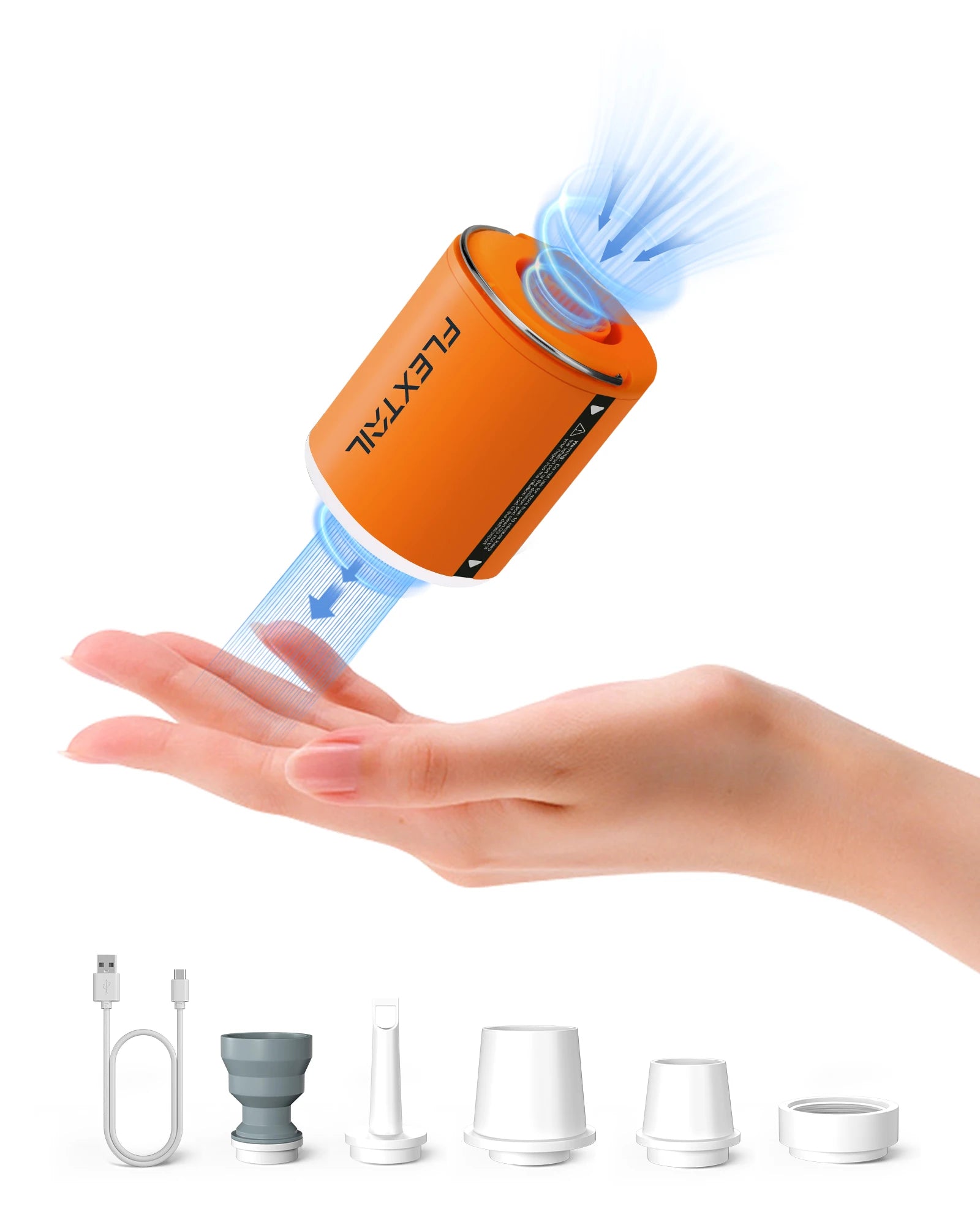FLEXTAILGEAR TINY PUMP 2X – Portable Air Pump with Camping Light & 1600mAh Battery