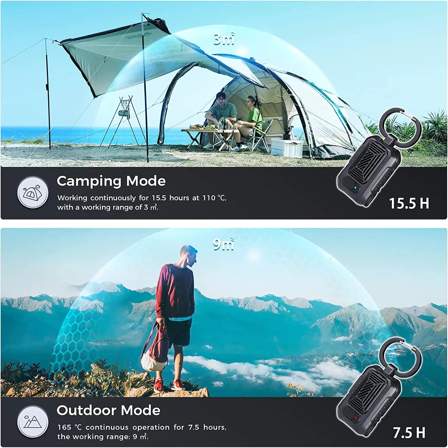 FLEXTAILGEAR LIGHT REPELLER Portable Mosquito Repellent Device