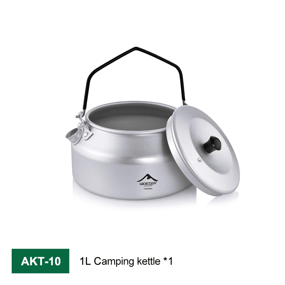 WIDESEA Camping 1L Aluminium Kettle – Lightweight & Portable Outdoor Cookware