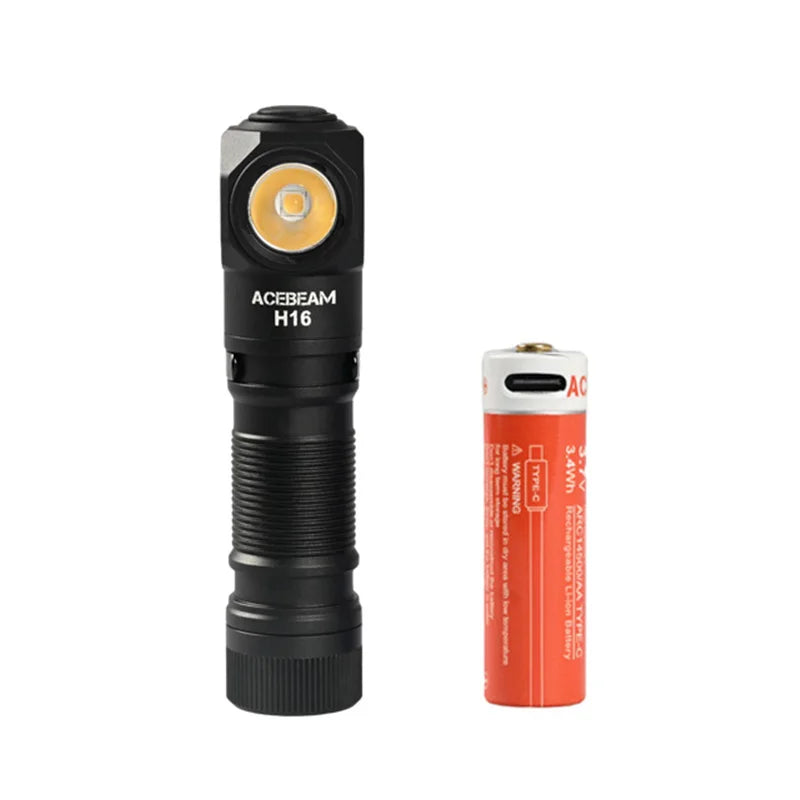 ACEBEAM H16 Lightweight AA Headlamp 1000 Lumen EDC Right Angle Torch