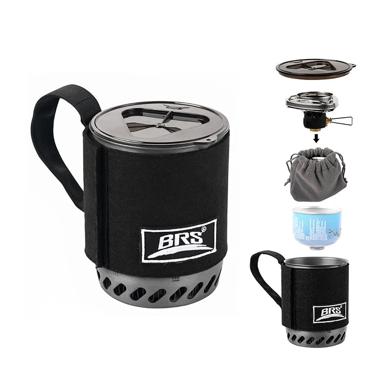 BRS BRS-61 Camping Integrated Heat Collecting Pot Burner Ultralight Stove