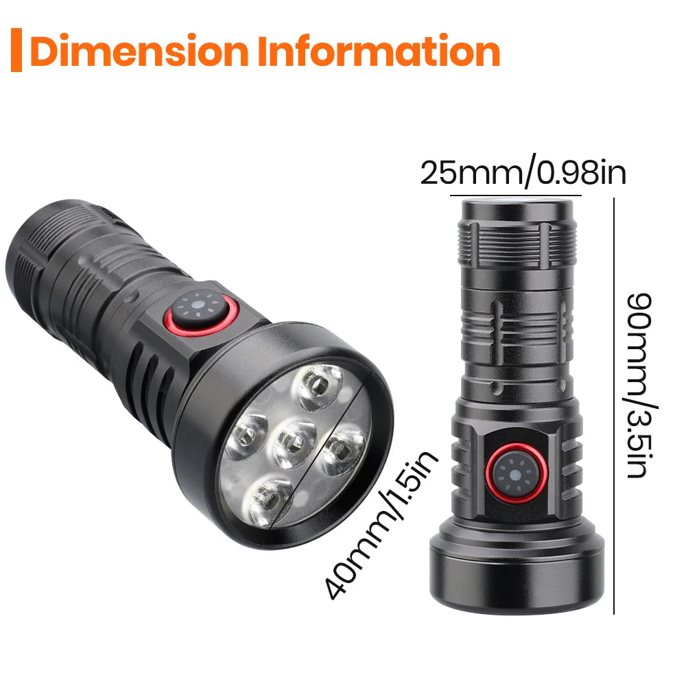 SKYRAY SP20 1500 Lumen LED Flashlight - Rechargeable High Power Torch for NZ Hunting
