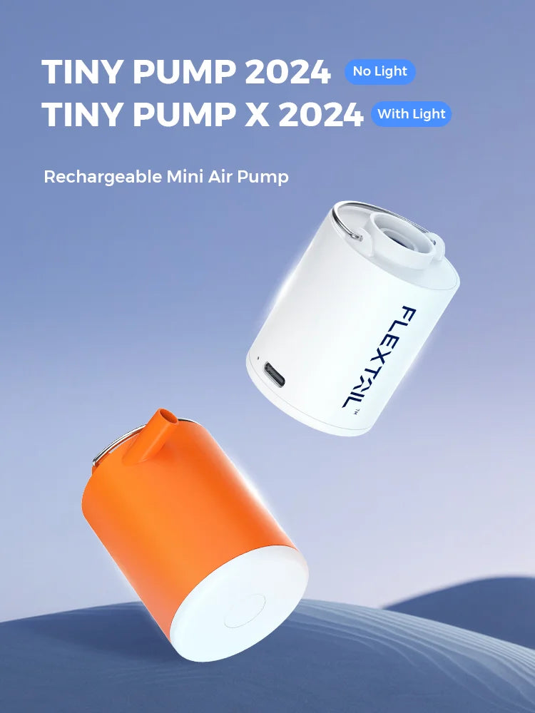 FLEXTAILGEAR Tiny Pump X 2024 Mini Air Pump with Light for Camping and Travel