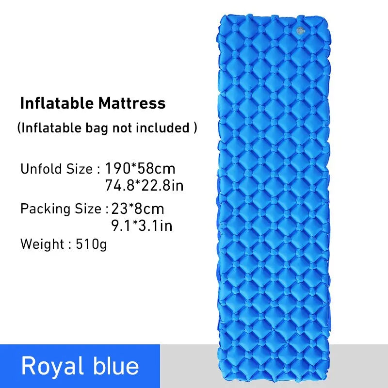 WEST TUNE Camping Sleeping Pad Ultralight Inflatable Mattress for Outdoor Use