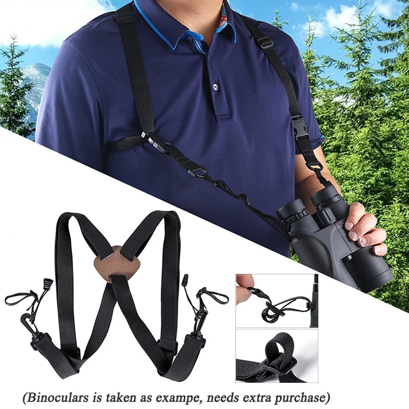 EYESKYE X-Shaped Adjustable Binocular Harness Strap for Camera and Optics Gear