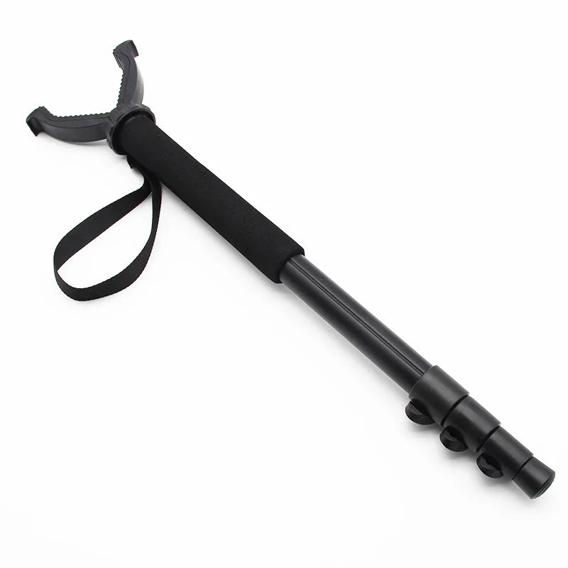 Aluminum Alloy Adjustable Hunting Stand – Portable Shooting Stick with Anti-Lost Wristband