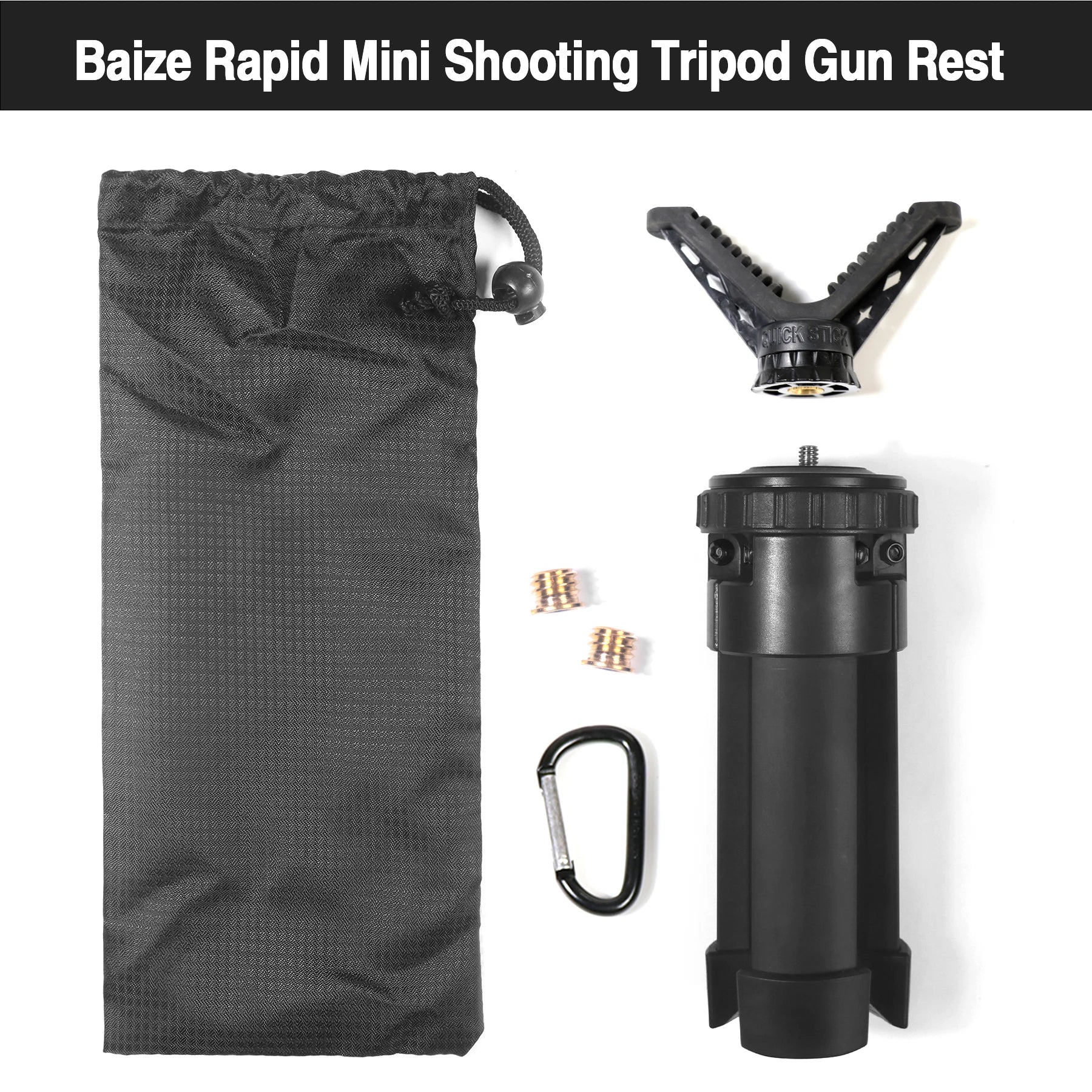 Compact Tactical Shooting Tripod – Adjustable V Yoke Rifle Rest for Hunting and Outdoors