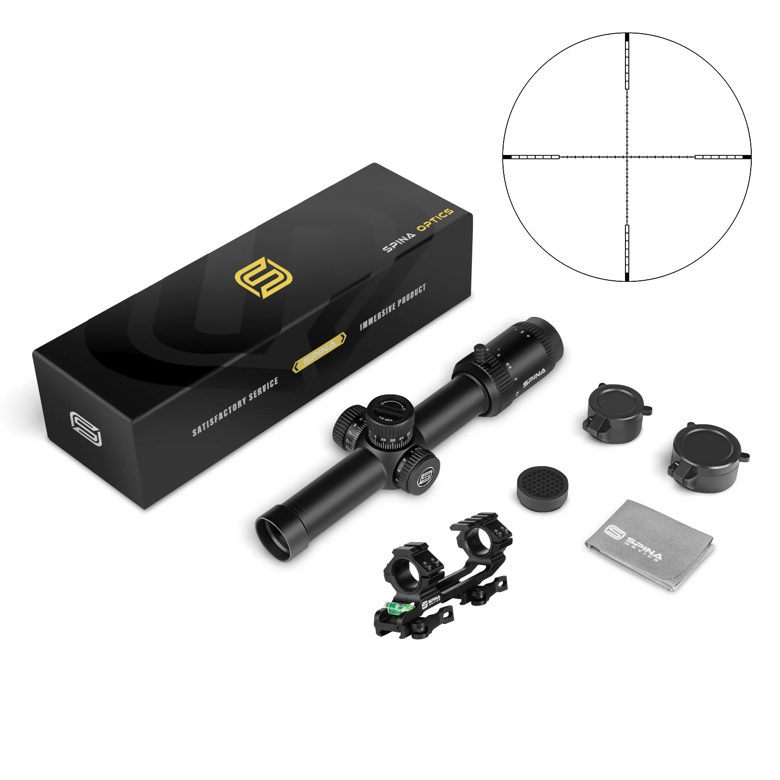 SPINA OPTICS WolfChase 1.2-6x24 LPVO Rifle Scope – FFP/SFP Illuminated Reticle for Hunting