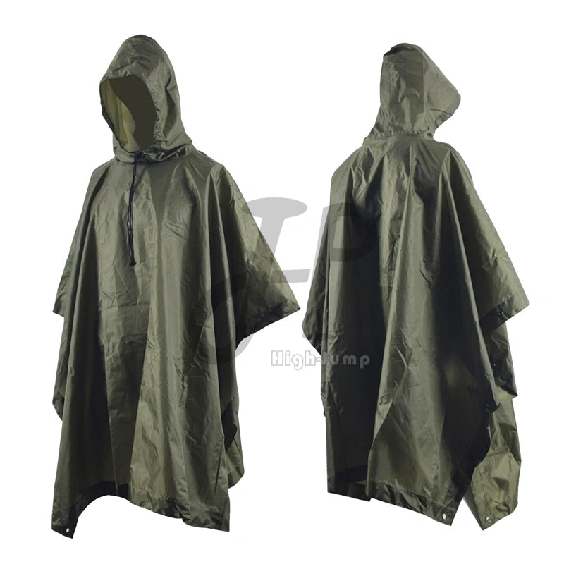 HIGH-JUMP PU Breathable Camouflage Poncho for Hunting and Hiking