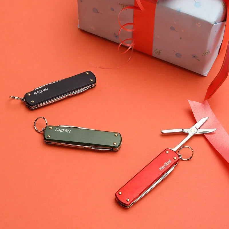 NEXTOOL EDC Mini Knife Multitool with Scissors and Screwdriver for Outdoor Use