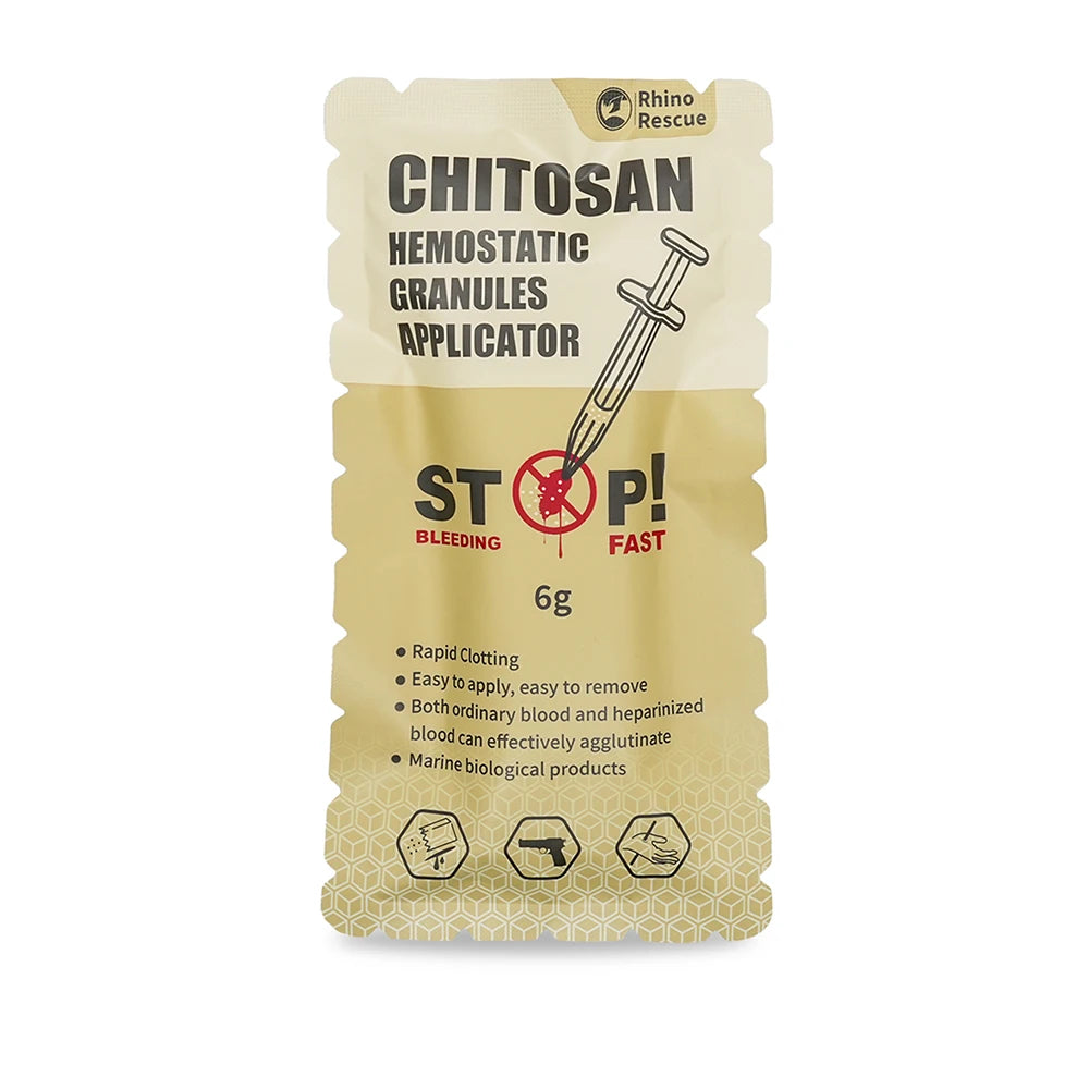 RHINO RESCUE Chitosan Hemostatic Gauze – Rapid Bleeding Control for Emergency Trauma Care
