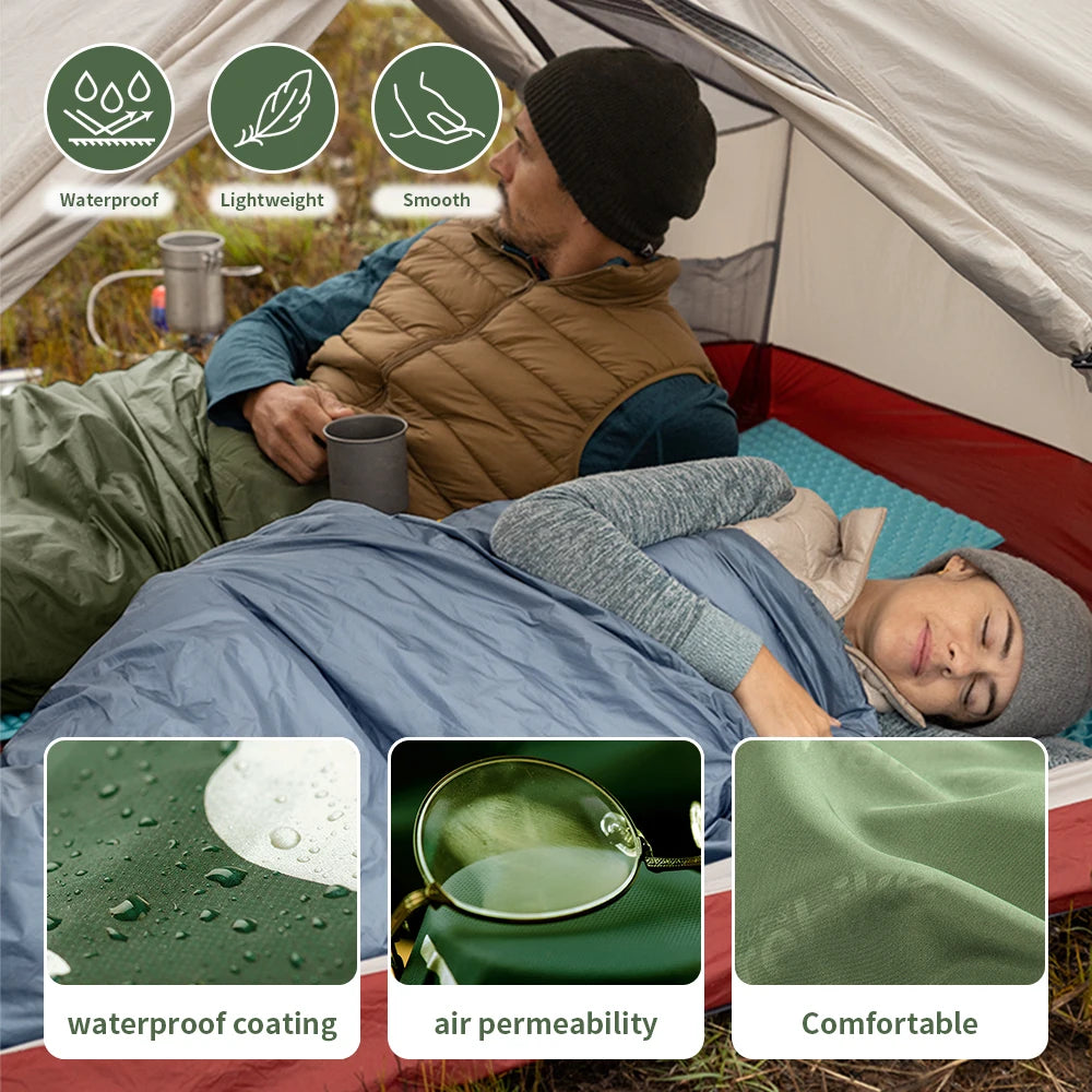 NATUREHIKE LW180 Ultralight Cotton Sleeping Bag for Spring Summer Camping Hiking Outdoor