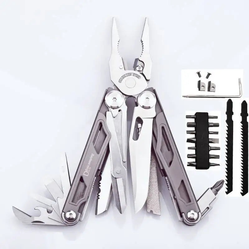 DAICAMPING DL30 Replaceable Part Knife Multi-Tool with Pliers, Scissors, and Survival Gear