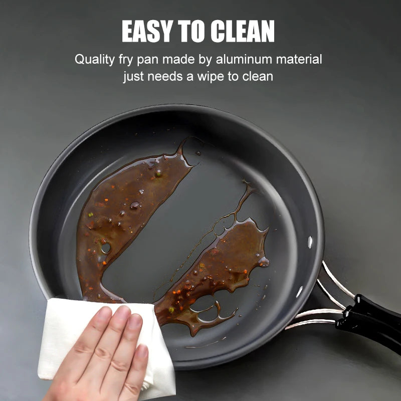 WESTTUNE Camping Frying Pan – Lightweight Aluminium Cookware with Foldable Handle