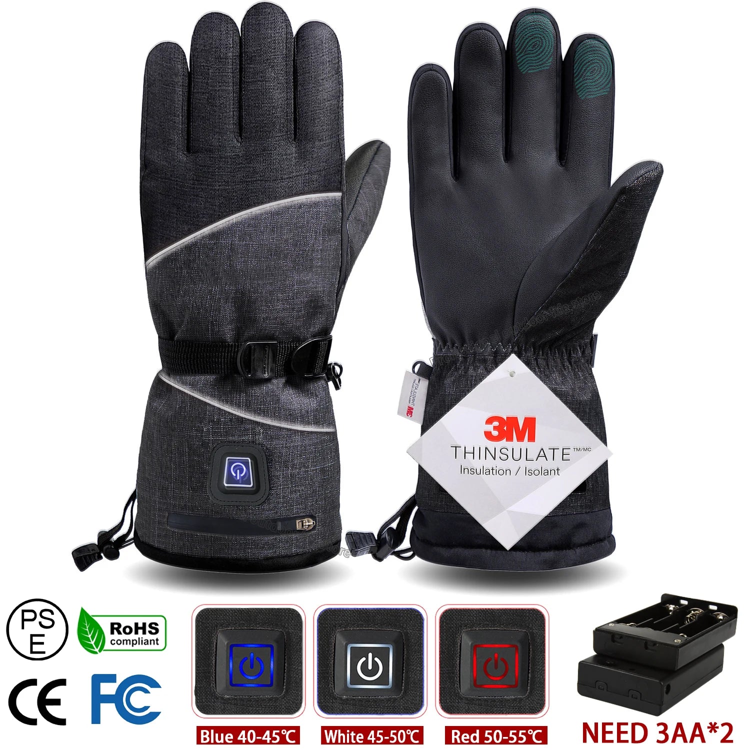 Winter Heated Gloves – Waterproof Electric Thermal Gloves for Outdoor Sports