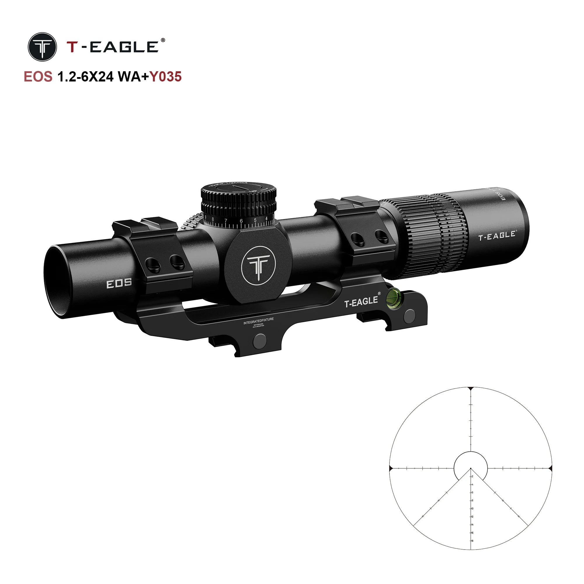 T-EAGLE EOS 1.2-6×24 WA Tactical LPVO Rifle Scope - Wide Angle Variable Optic for Close-Range Precision